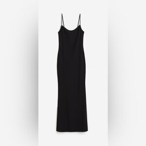 H&M Black Ribbed Maxi Dress